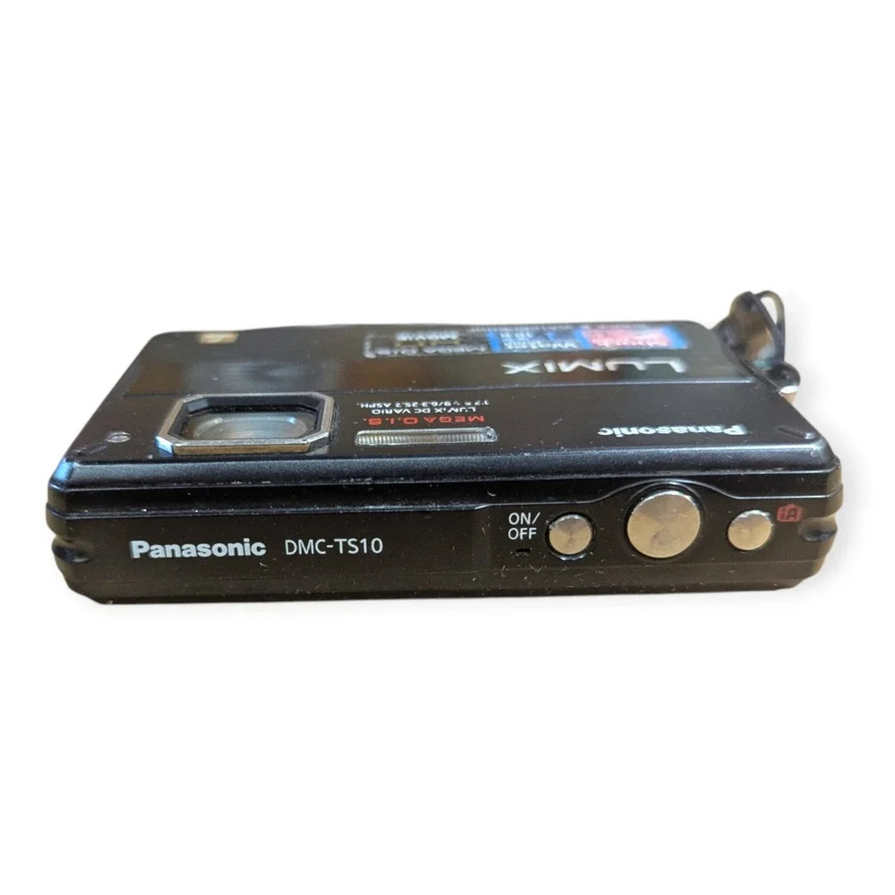 Panasonic Lumix DMC-TS10 14.1MP Waterproof Digital Camera Black‎ Charger Battery